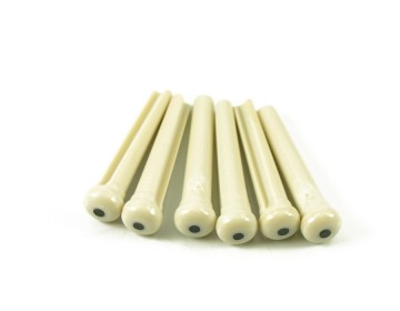 Brugpennen oud wit (zes stuks)