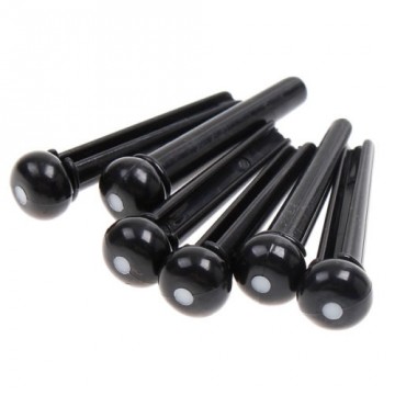 Brugpennen zwart (zes stuks)