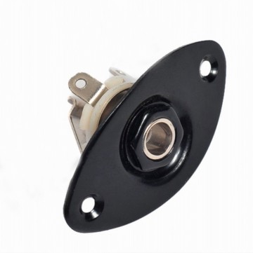 Jack plate ovaal zwart