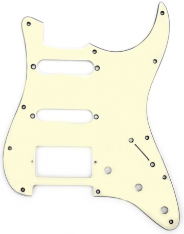 Slagplaat 3 ply strat HSS creme