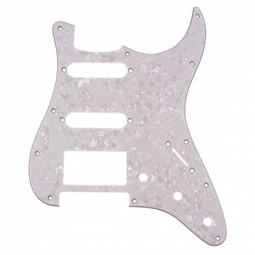 Slagplaat 3 ply strat HSS wit parel