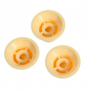 Set van 2 toneknoppen en 1 volumeknop - creme