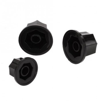 Volumeknop zwart met witte streep