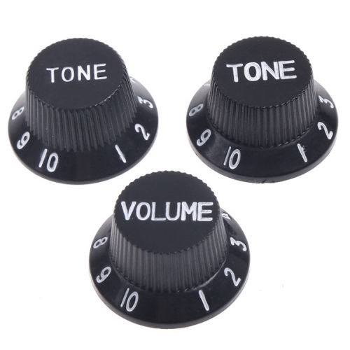 Een set van vier gitaarknoppen Volume Toonregeling